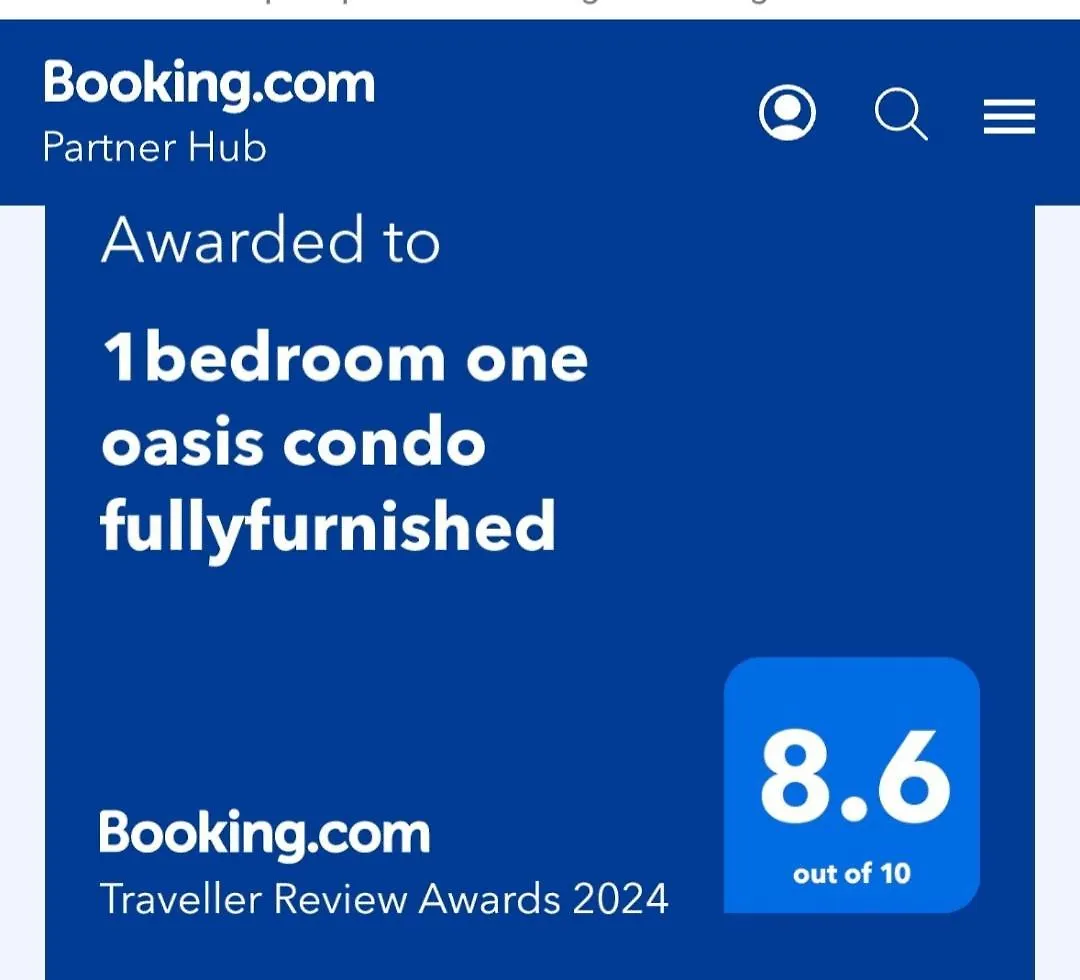 1Bedroom One Oasis Condo Fullyfurnished Davao 0*,  Philippines